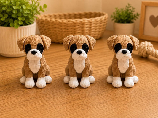 Knitted Boxer Dog