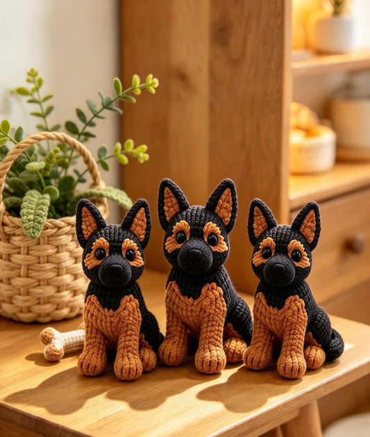 Knitted German Shepherd